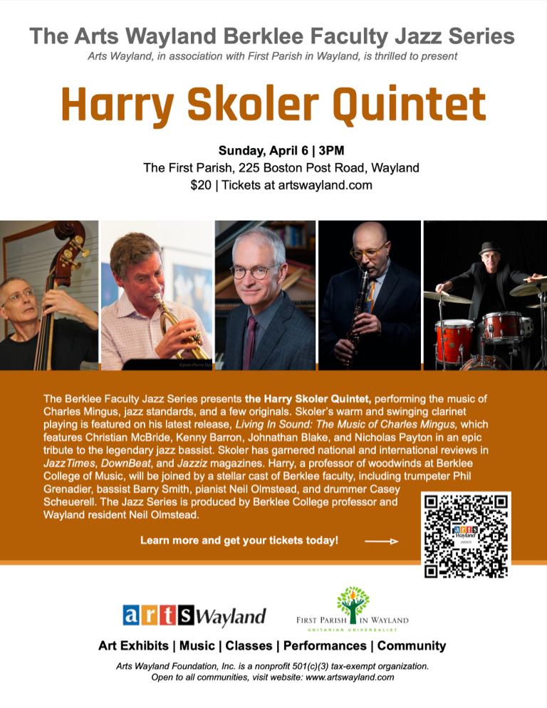 The Arts Wayland Berklee Faculty Jazz Series - 4/6/2025
